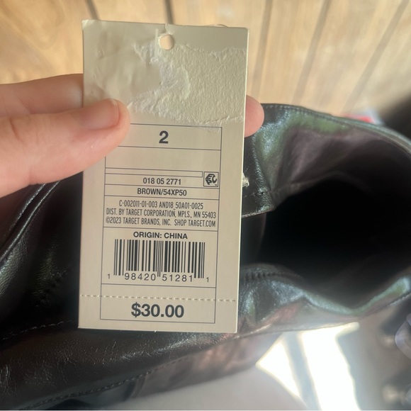 Women's Size 2 Brown Faux Leather Midi Skirt - A New Day - Picture 4 of 10